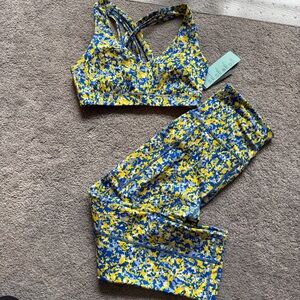 Ideology Blue and Yellow Leggings Set